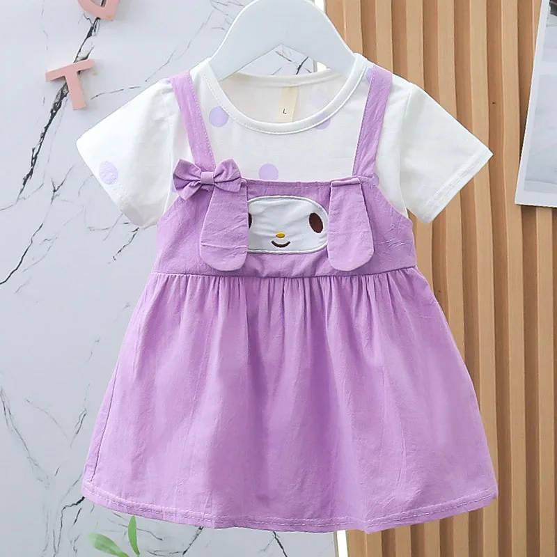 Summer Baby Girl Dress Sweet Casual Baby Dress Flower Print Bow Toddler Girl Clothing Birthday Princess Dress Infant Outifit