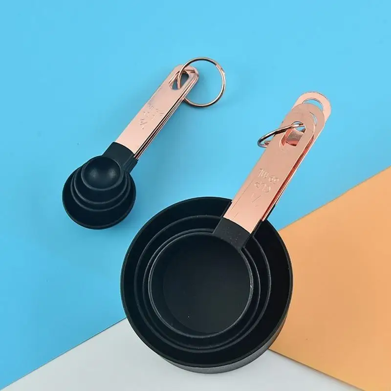 F19B Measuring Spoons Set Premium Stainless Steel Metal Spoons Tablespoons and Teaspoons for Cooking Baking Dishwasher Safety