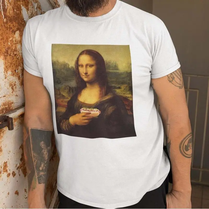 Mona Lisa Hot Dog T Shirt
