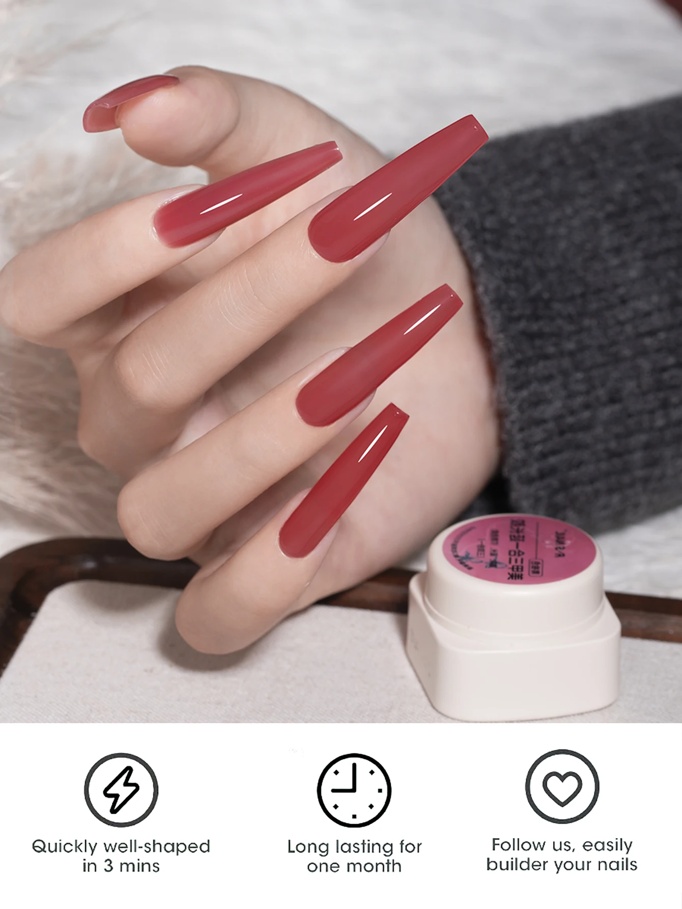 RS NAIL 5g Jelly Nail Extension Gel Nail Polish Nude Pink Builder   Extension Gel Soak Off UV Self-leveling Construct Nail Gel