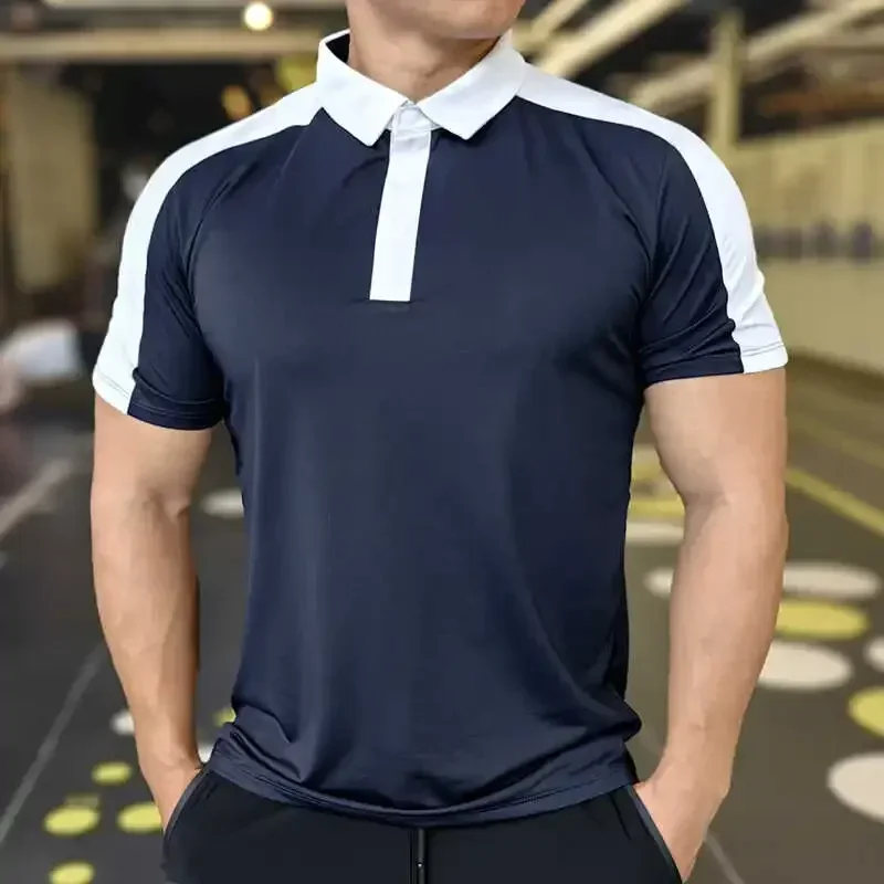 Heren Tennis Casual Top Heren Honkbal Ademende Korte Mouwen Outdoor Hardloop Sweatshirts Mannen Workout Spier Fit Shirt