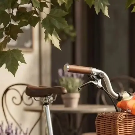 Rattan Effect Front Mount Basket for For folding Bicycles Supports Books Water Bottles and Small Shopping Bags
