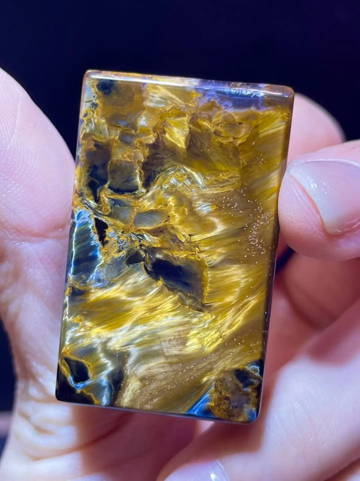 

Натуральный желтый питерсит кулон прямоугольник 41,2/25,6/7,5 мм для женщин и мужчин ожерелье из питерсита Намибия ювелирные изделия AAAAAA