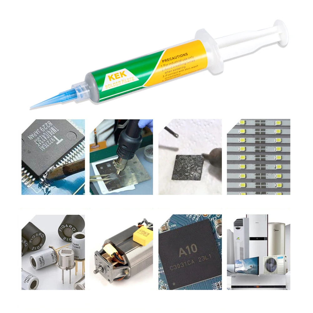 138℃ Low Temperature Needle Tube Solder Paste 1Pcs DIY NC-559-ASM Repair/Rework Syringe Welding Flux Tool For BGA LED PCB