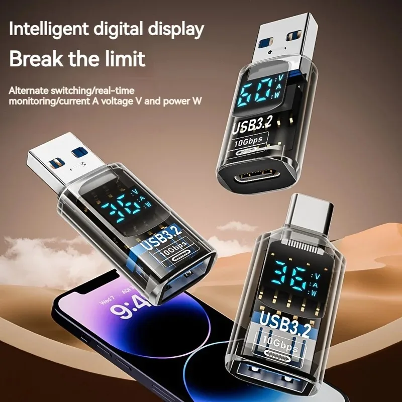 140W 60W 36W USB Type C Converter Digital Display 40Gbps 8K Video Fast Charging USB Adapter for iPhone 17 iPad Laptop Monitor