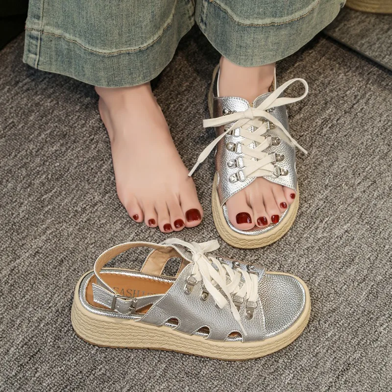 

Summer 2026 Fashionable and Versatile Breathable Soft-Slip Non-Slip Platform Wedge Sandals