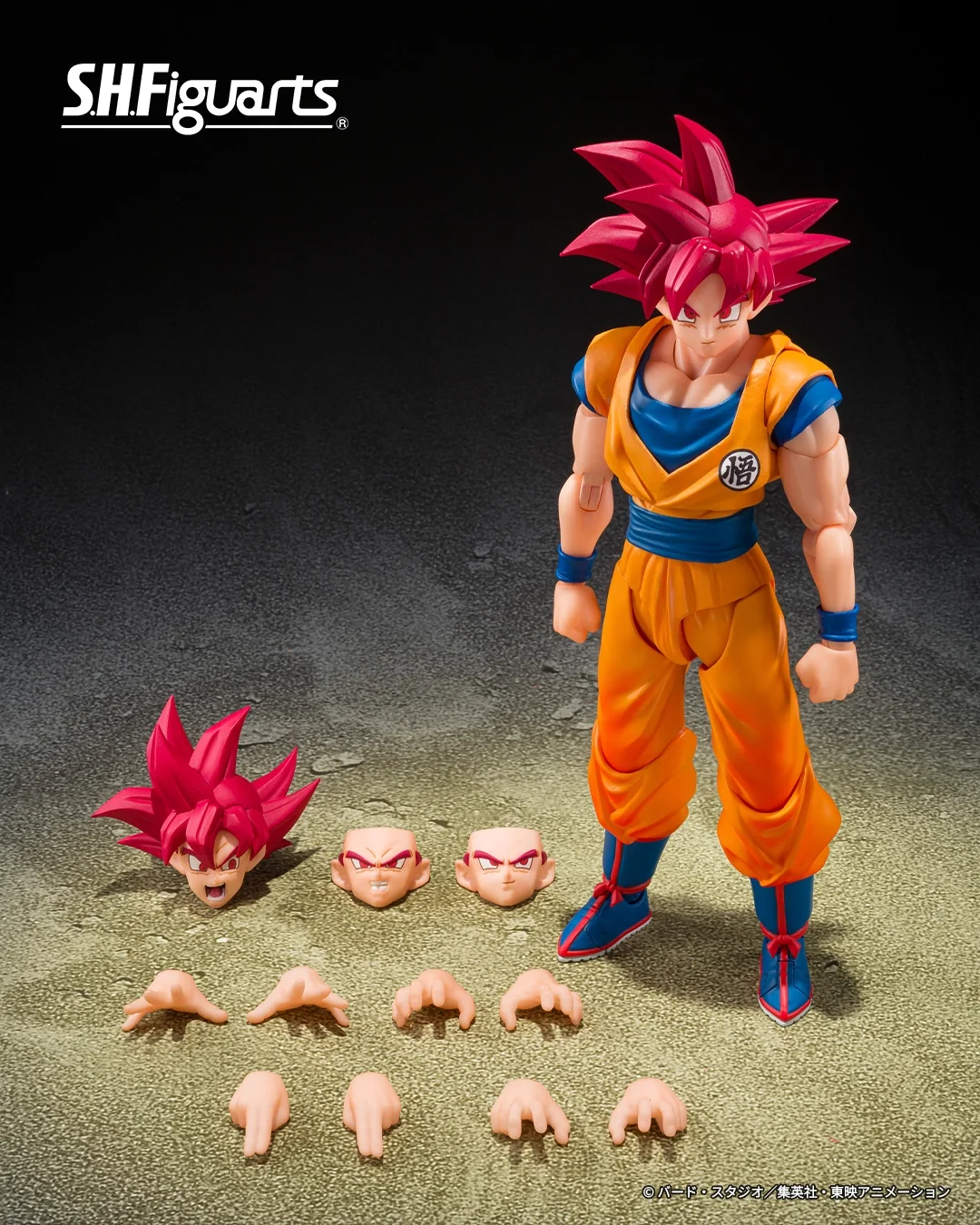 

Original Bandai Sh Figuarts Dragon Ball Z Shf Son Goku 3.0 Action Figures Red Hair Anime Model Toys Collection Gifts