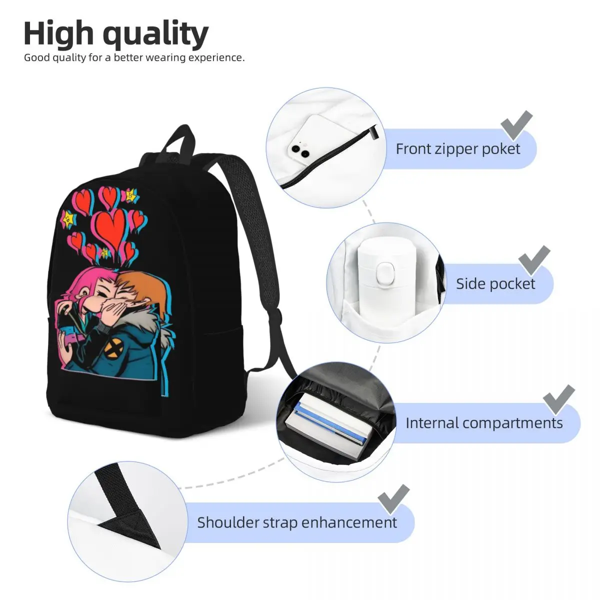 Scott Pilgrim Ramona for Men Women Student School Bookbag Scott Pilgrim vs The World Daypack Elementary High College Travel