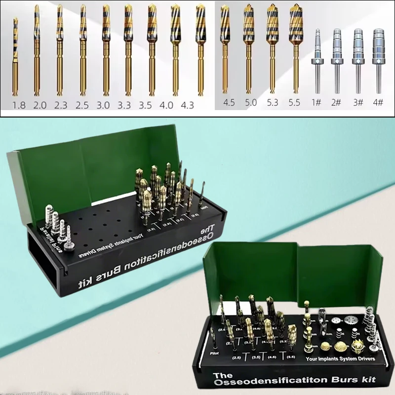 

Набор хирургических боров для имплантации зубов и остеоденсификации с борами для поднятия верхнечелюстного синуса для стоматологических инструментов