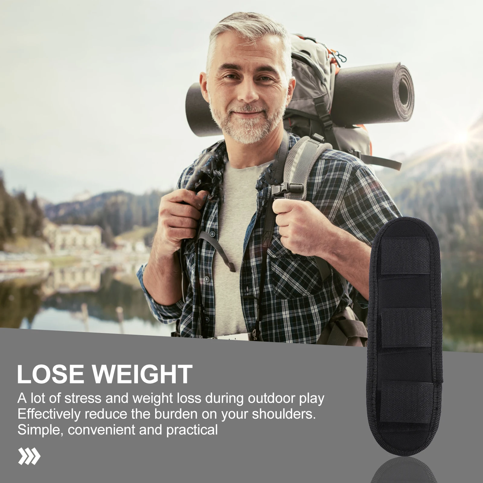 

Anti-slip Pressure Relief Shoulder Pad Lightweight Backpack Strap Pads Multi-functional Camera Bag Accessories shoulder strap
