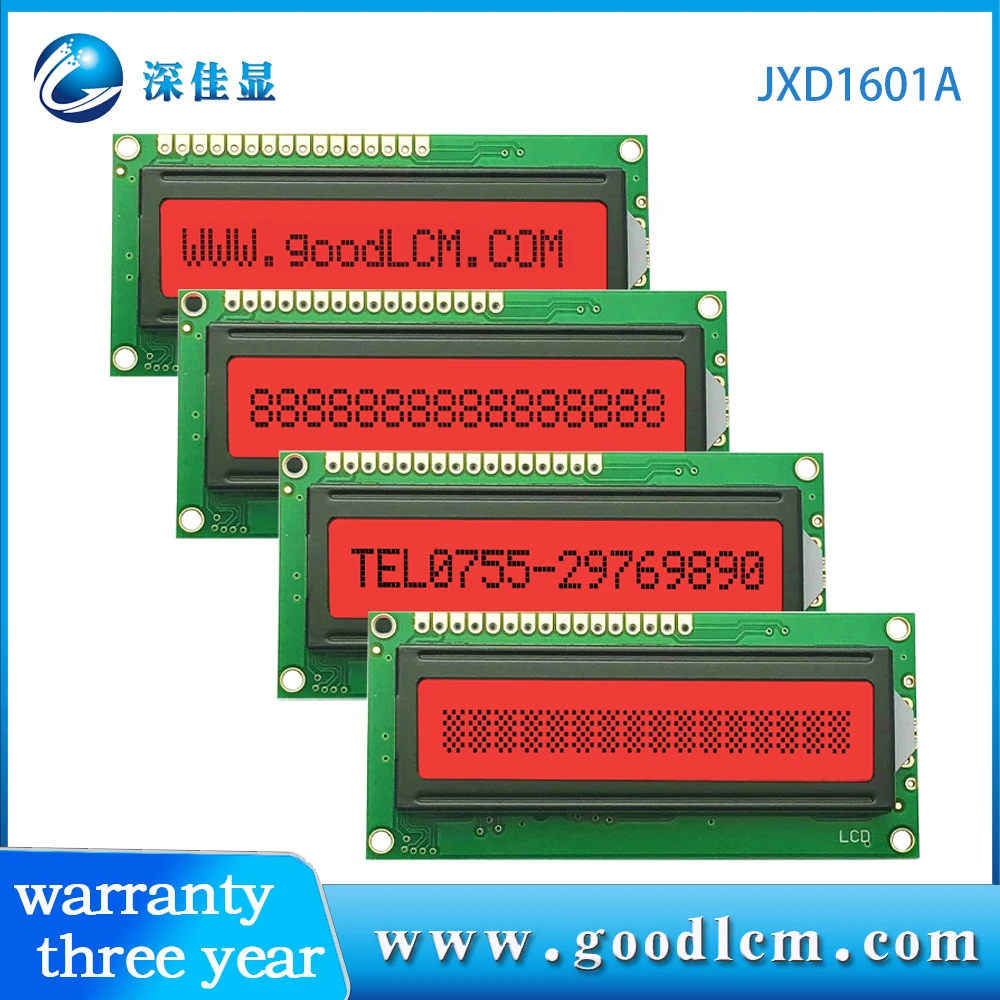 1601Fstn Lcd-scherm Fstn Zwart Tekens Op Rode Achtergrond Splc780d Controller 16X1 Lcm Module 5V Of 3V Power Supply16Pin