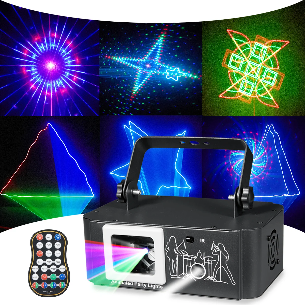 

YSH Manufacture Hottest Party Lights DJ Lights RGB Sound Activated Remote Home for Birthday Club Party Stage Wedding Light