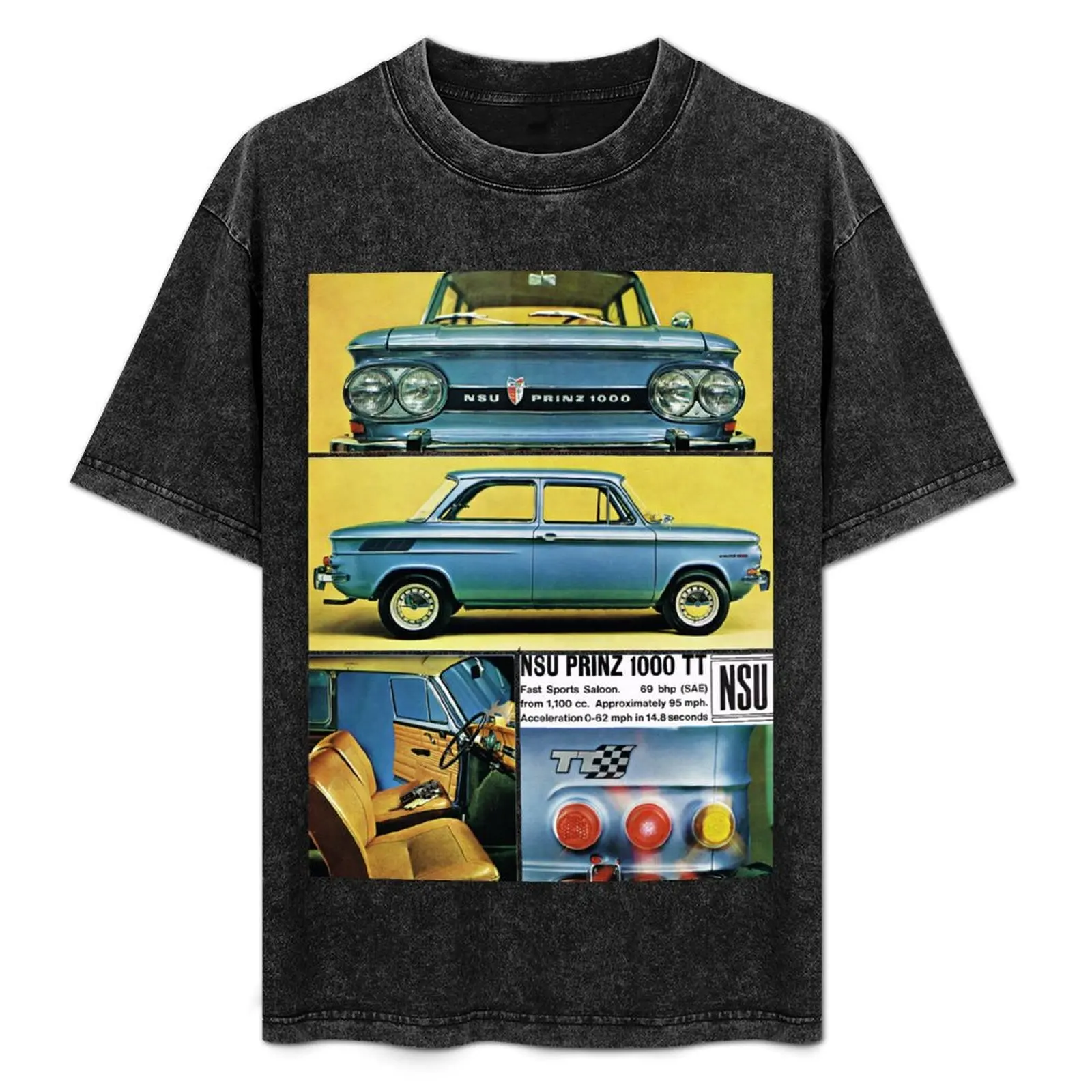 El NSU Prinz. Camiseta Wankel Power From Europe, camiseta de gimnasio para tallas grandes y altas