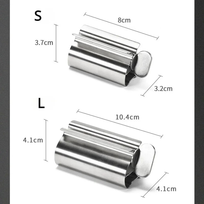 Stainless Steel Clip-on Facial Cleanser Squeezer Toothpaste Squeezer Press Manual Dispenser Toothpaste Bathroom Accessories