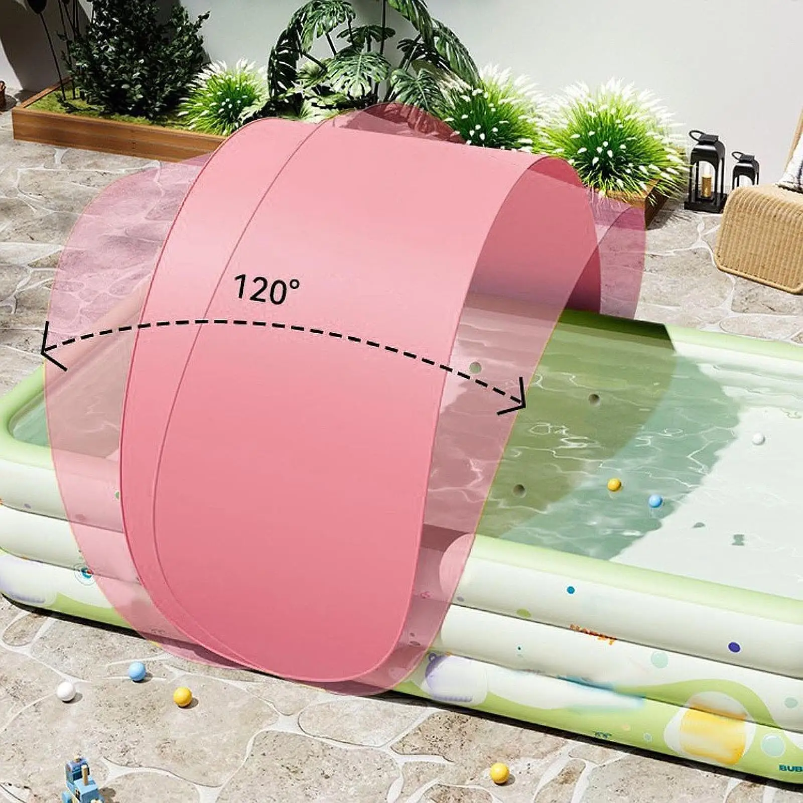 Outdoor Garden Inflatable Swimming Pool Shade Sun Protection Canopy for Kids Family Backyard Summer Water Party Gift
