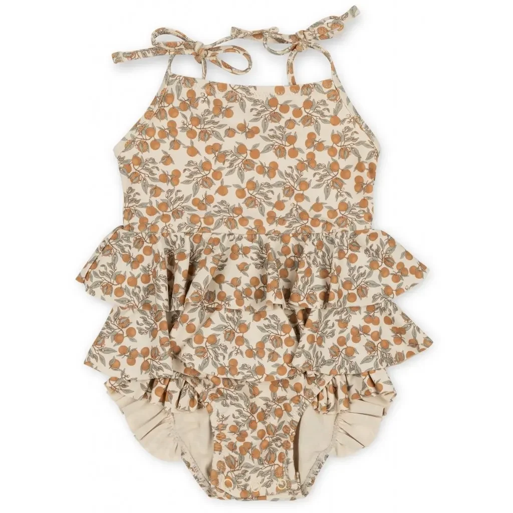 Brand KS Baby Girls Swimming Suit Wear Flower Children Kawaii BC Mr TAO Clothes Kids SwimWears Sister Brother Matching 18M-9Y
