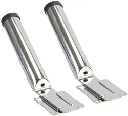 2 X Marine Boat Fishing Rod Holder Stainless Steel Yacht Rod Holders With White Top boat accessories marine