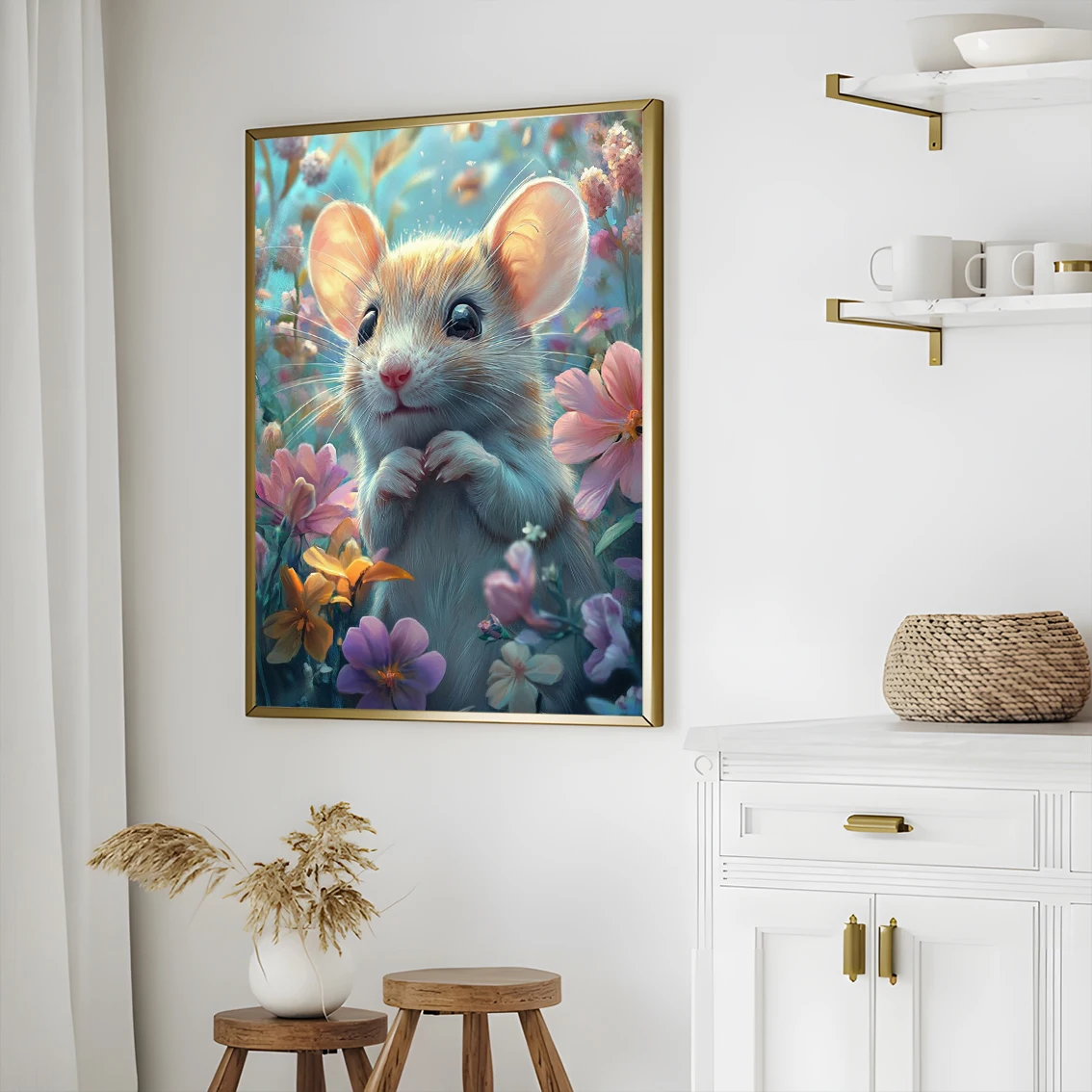 GATYZTORY Canvas Painting By Numbers Acrylic Paints Diy Drawing On Canvas mouse Oil Home Decoration Art Stuff Handwork Artwork