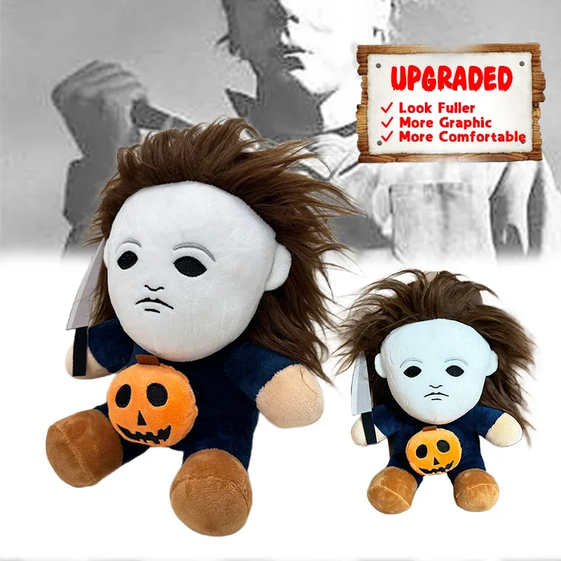 25cm Halloween Horror Michael Myers Plush Toys Anime Horror Dolls Throw Pillows Horror Doll Pumpkin Doll Halloween Gifts