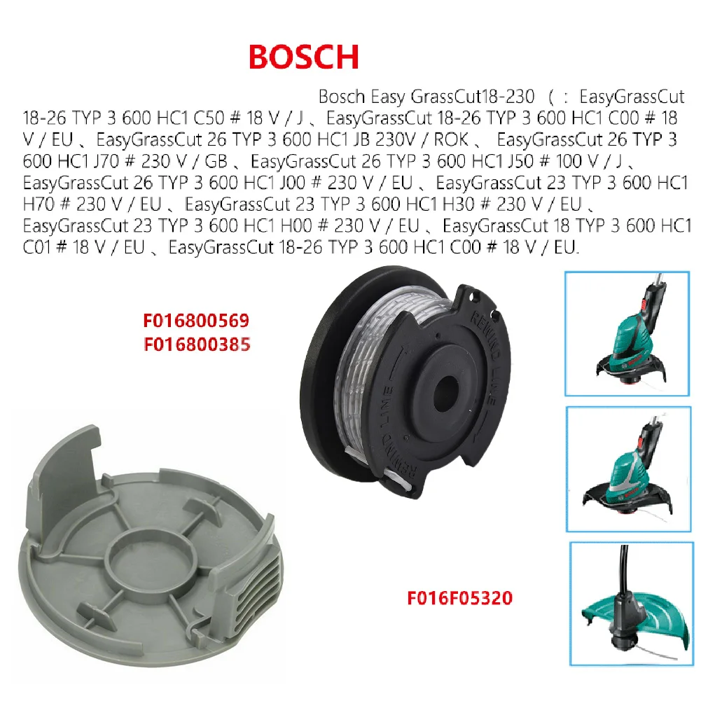 Imagem -02 - Bosch-linha Carretel Tampa Cap Garss Substituição Strimmer Spool Easygrasscut 23 26 18230 18-260 18-26 Pcs