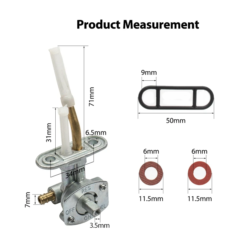 Fuel Valve Gas Tank Petcock On Off Reserve Switch & Knob For Arctic Cat 250 300 400 500 1998-2005 0470-445 ATV