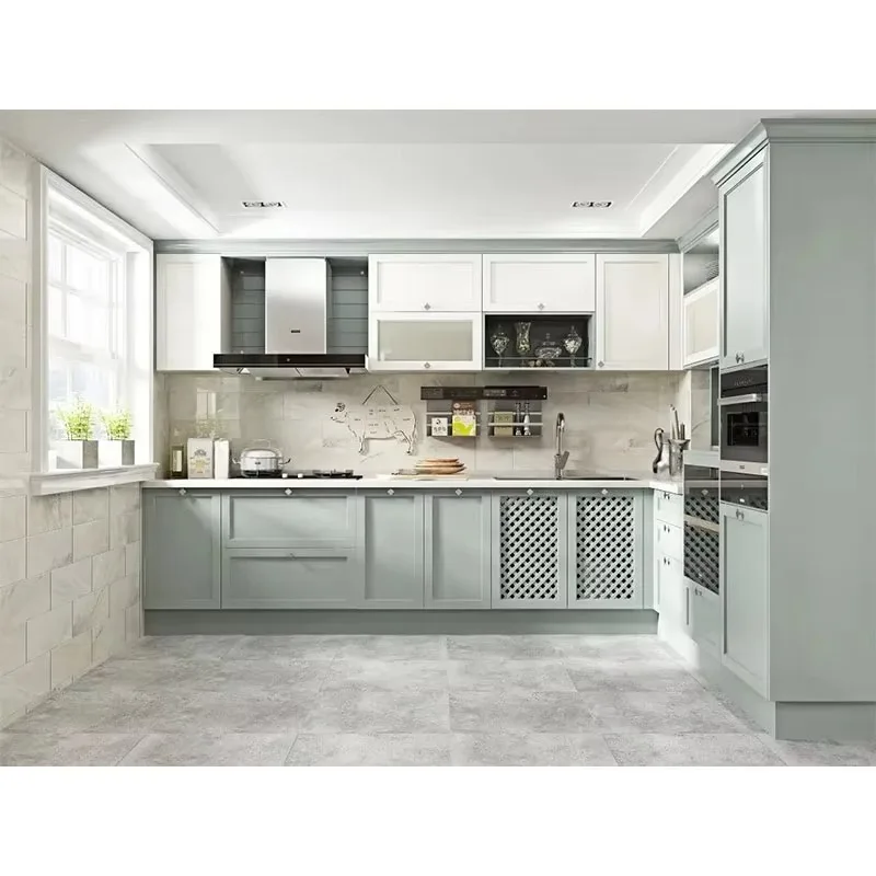 Modern Marble Countertop Sink Kitchen Cabinets Custom Economical Practical White Pvc Mdf Wood Kitchen Cabinet