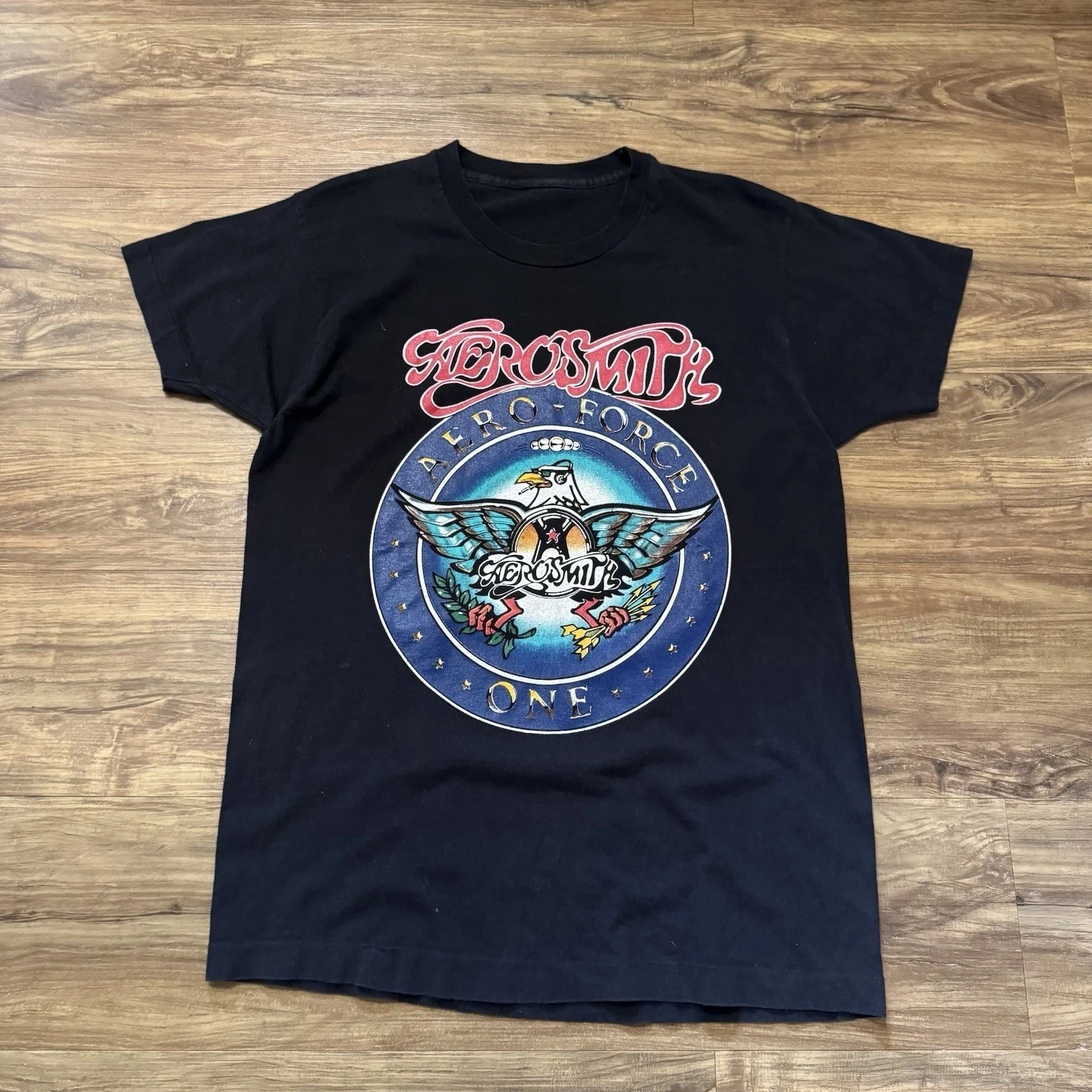 

Vintage 1989 Aerosmith Concert Tee Pump Tour Aero Force Single Stitch American Band Singer Tshirt Men Street Short-sleeved Women