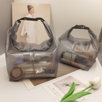 Waterproof Travel Storage Bag Portable Buckle PVC Mesh Portable Toiletry Bag Handbag EVA Cosmetic Makeup Bag Organizer Pouch
