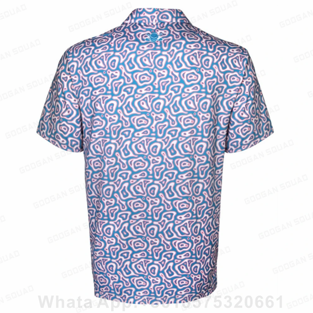 2023 neue Männer Golf Tragen Floral Casual Druck Mode Tops Polo Kleidung Kurzarm T-shirt Schnell Trocknend Atmungsaktive Polos Shirt