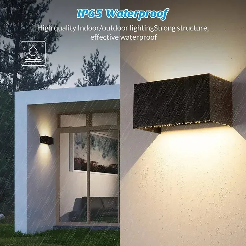 

XMSJ Aluminum LED Wall Lamp Outdoor Waterproof IP65 Interior Wall Light 12W24W Porch Garden Lights Living Room Street