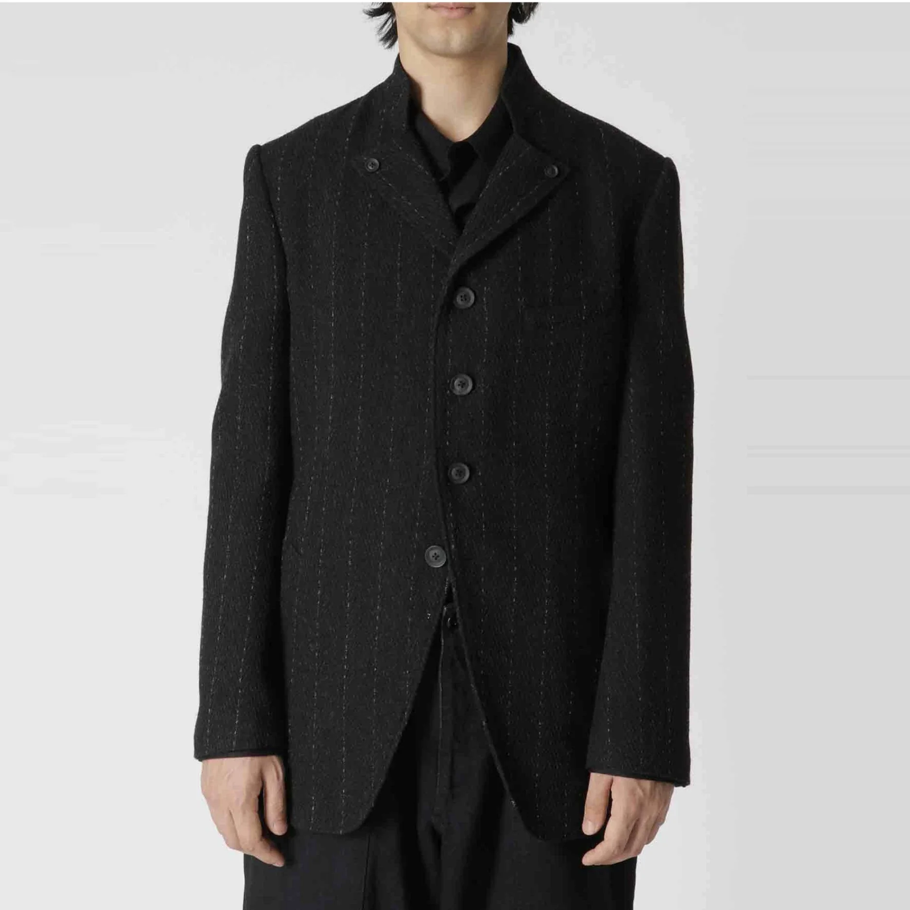 

YOJI OOAK MOON UK твидовая куртка на пуговицах с воротником-стойкой, костюм, шерстяная куртка Harris