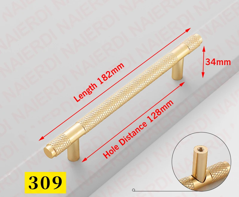NAIERDI Grau Gold Möbel Griff Mode Küche Kabinett Knöpfe Aluminium Legierung 600-1000mm Schrank Tür Zieht Lange Tür griff