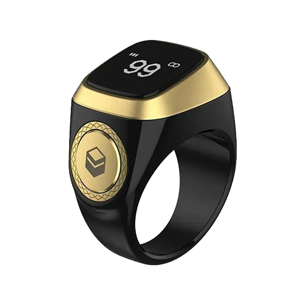 2026 Qibla Smart Zikr Ring Praise Tasbih Tally Electronic Digital Counter for Muslims 5Prayer Time Vibration Reminder Waterproof image 3