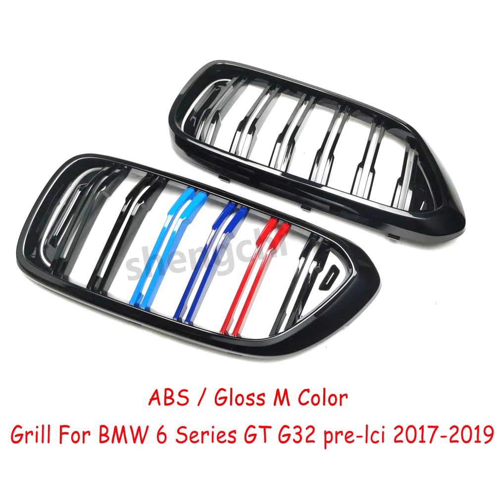 G32 Pre-LCI ABS Gloss M Color Front Bumper Grill For BMW 6 Series GT G32 630i 640i Replacement Raing Grille  2017-2019