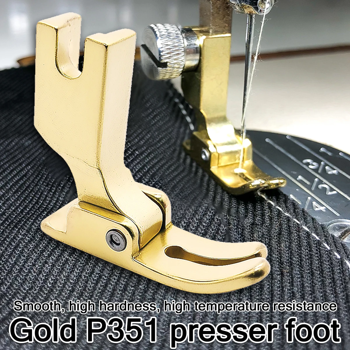 Máquina de coser Industrial Gold P351, pie de prensa de acero Universal de plataforma plana computarizada, pie de prensa plana de uso General
