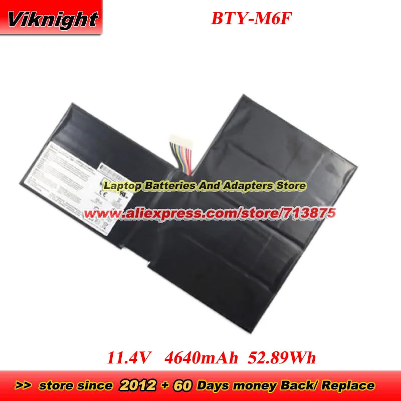 

Аккумулятор BTY-M6F 11.4V 4640mAh 52.89Wh для ноутбуков GE60 GS60 WS60 PX60 WS60 MS-16H2 MS-16H3 MS-16H4 MS-16H6 MS-16H8 MS-16HX