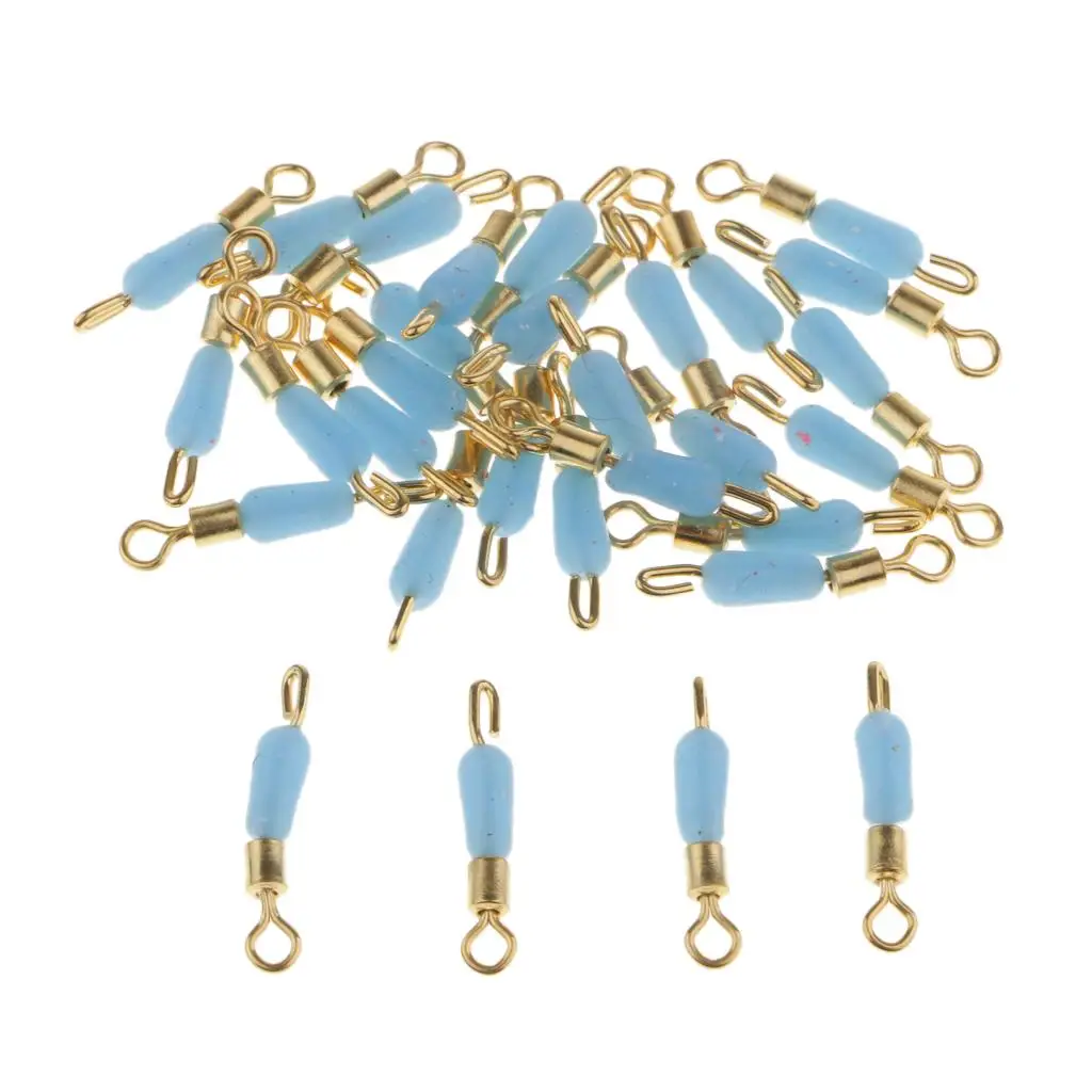 

2x 30x Fishing Line Connector Rolling Swivels Clips Pin - 14mm