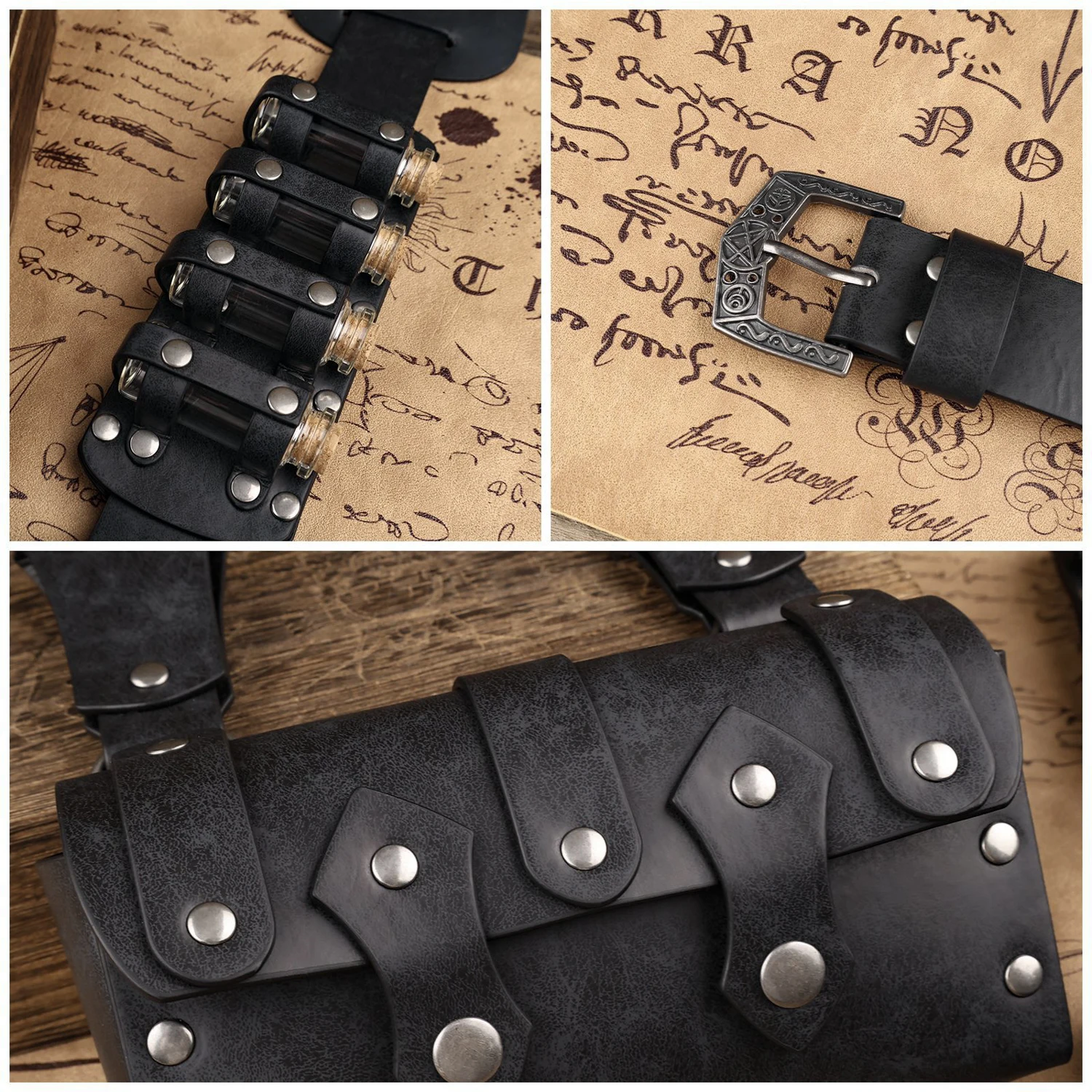 القرون الوسطى عصر النهضة حقيبة بحزام سلتيك فايكنغ عملة الحقيبة Steampunk محفظة للرجال النساء Larp تأثيري