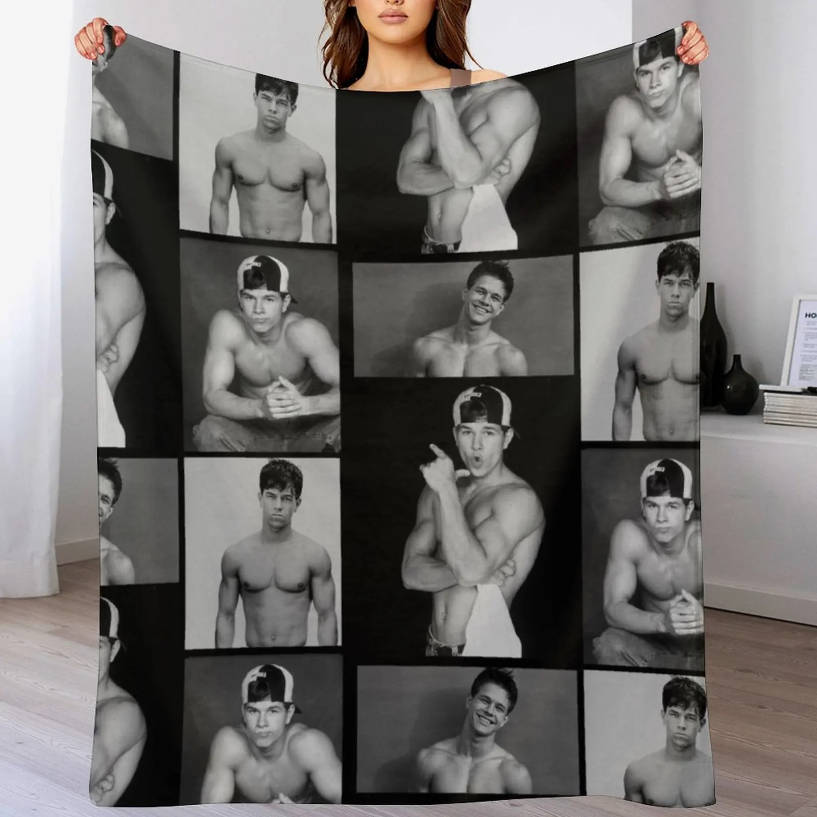 Mark Wahlberg Collage Throw Blanket heavy to sleep Camping Thermal Plush Blankets