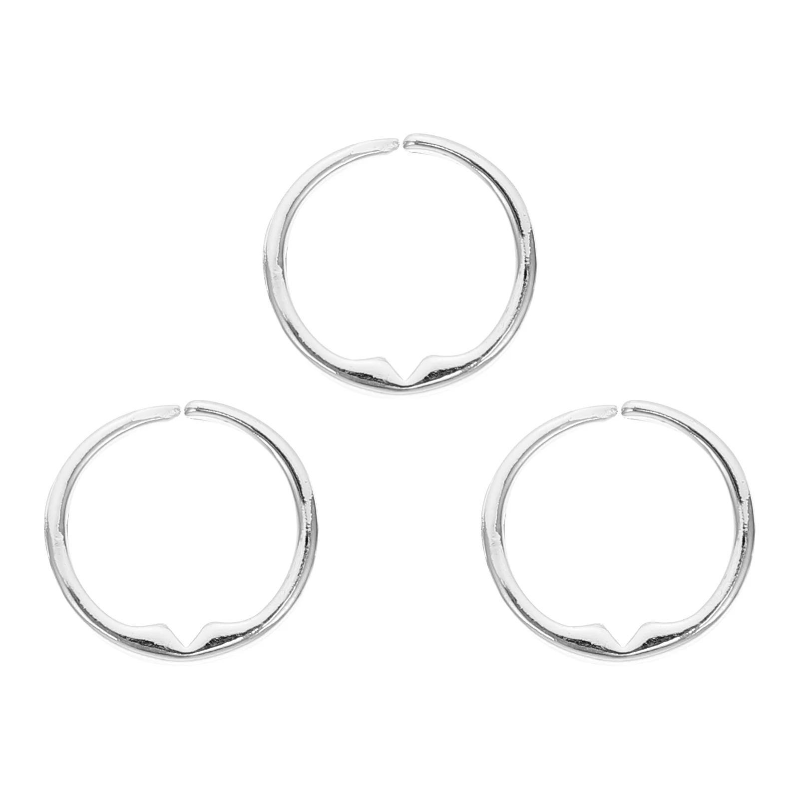 

1Set Ring Durable Open Rings for Comfortable Sleep Silver Ring Finer Decor
