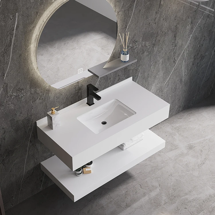 

Hotel Ceramic Sanitary Ware Wash Basin Modern Design Square Marble Stone Bathroom Sink lavamanos para baño wash basin