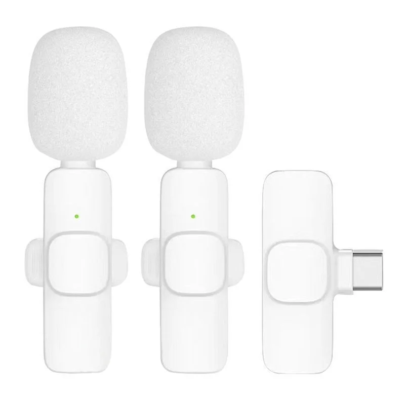 ไมโครโฟนไร้สาย Bluetooth Lavalier หนึ่งถึงสองไมโครโฟนลดเสียงรบกวนไมโครโฟนถ่ายทอดสด
