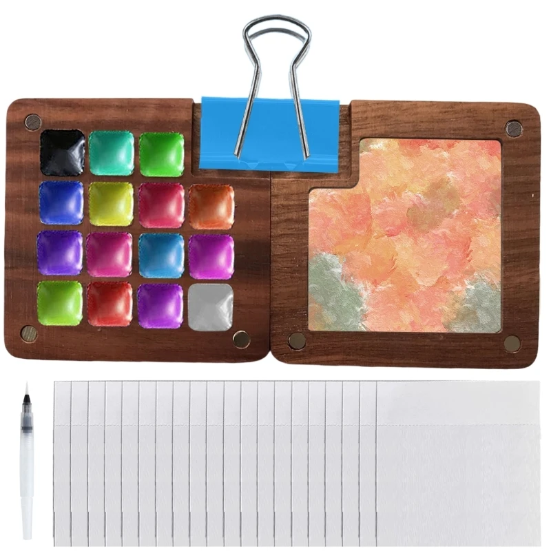 

Watercolor Palettes Box with Clip, for Painter Artist