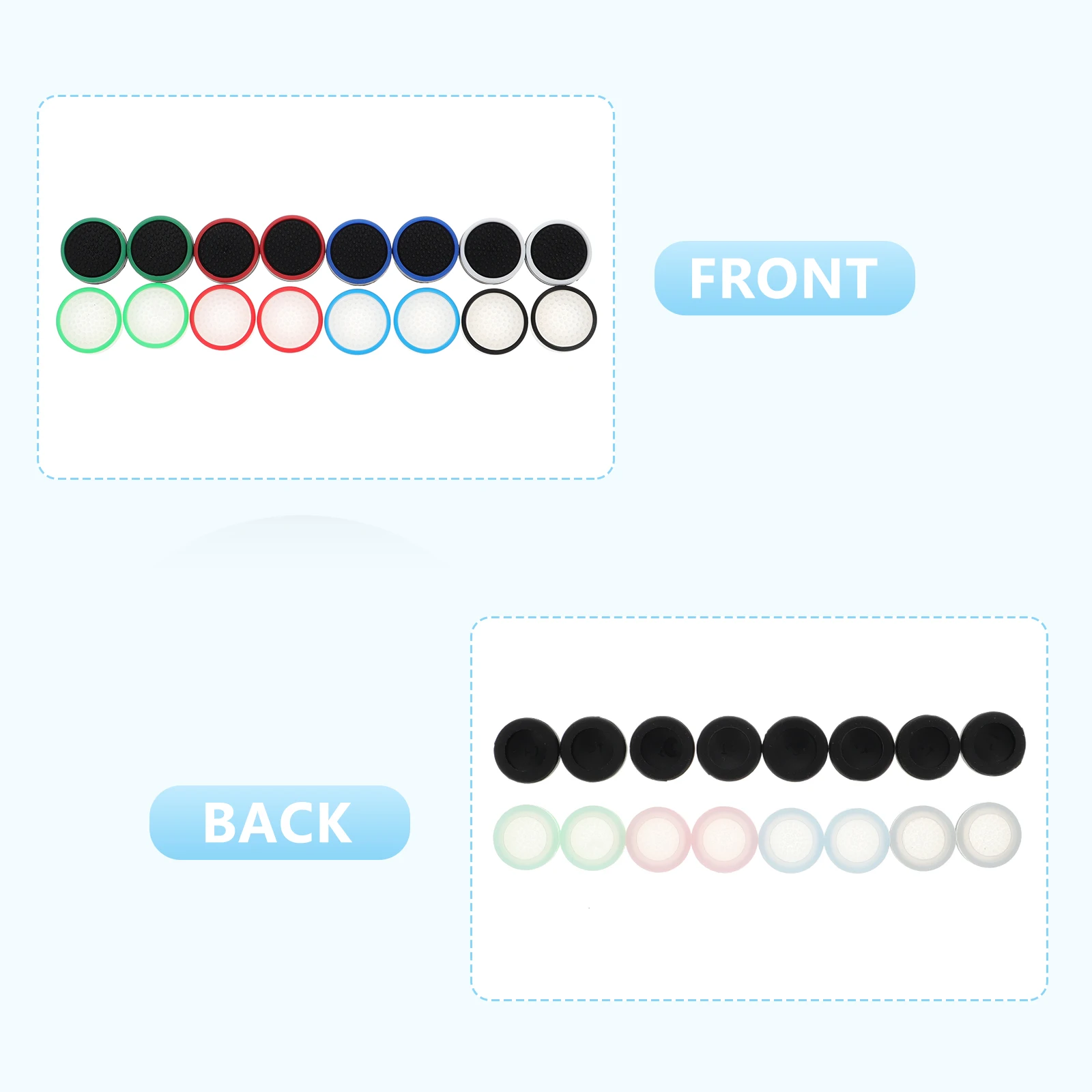 

16 pcs Luminous Joystick Caps For Game Machine Glow In The Dark Thumb Stick Cover Comfortable Protective Cap For Gamepad Durable