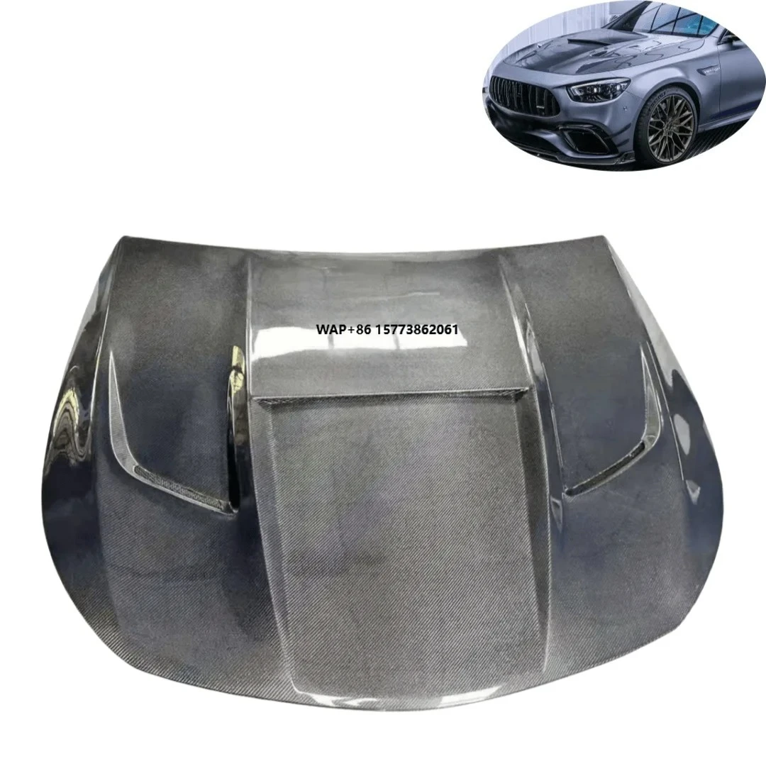 

Новая крышка капота из углеродного волокна для W213 E63S E 63s Sedan 2018-2019 с креплением на болтах