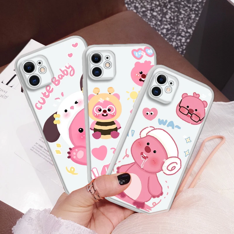 Q12 cartoon Loopy Soft Case for Samsung S8 S9 S10 S10E S20 FE S21 Plus S21 Ultra S30 Note 10 20 8 9 M33 M52 M53