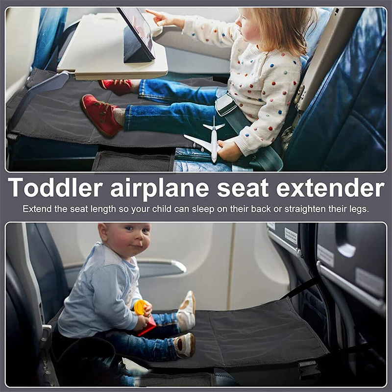 Cama portátil de viaje para niños, extensor de asiento de avión, reposapiés, hamaca de descanso de piernas, extensor de asiento de coche para bebés