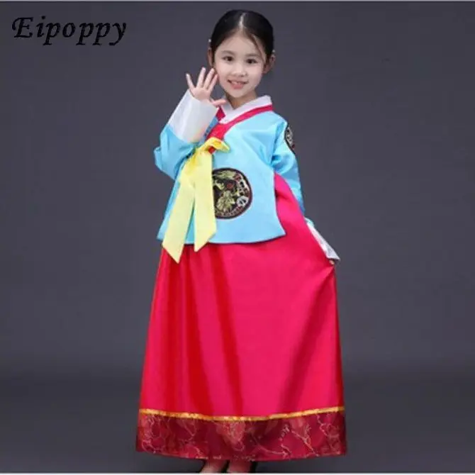 Kinder Hanbok Mädchen koreanischen Tanz Kostüm ethnische Minderheit Leistung Kostüm Frauen Hanbok National kostüm Kinder kleid