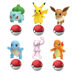 Pokemon Assembly Figure Ball Toy Pikachu Charmander Squirtle Bulbasaur Gengar Mew Anime Action doll Poke Pokeball ornament child