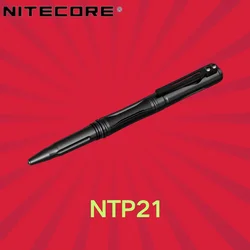 NITECORE NTP21 Tactical Tungsten-Bezel Aluminum Alloy Pen Multifunctional Self Defense Tool Glass Breaker + Stainless Steel Clip